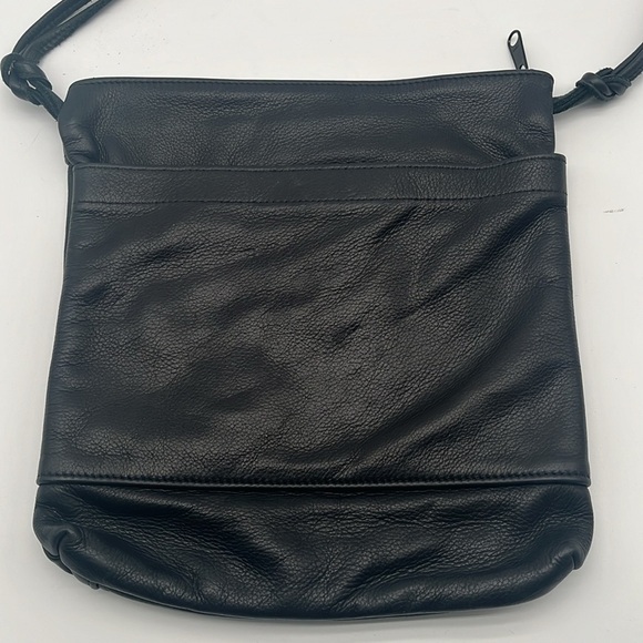 Dry Creek Leather Black Retro Abstract Shoulder Bag - Picture 3 of 6
